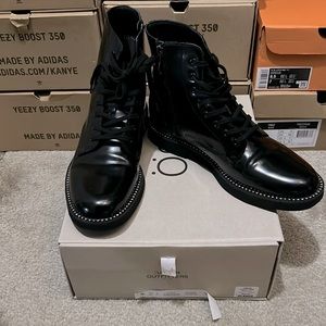 Urban Outfitters- Jade Refine Combat Boots Rhinestone Trim.